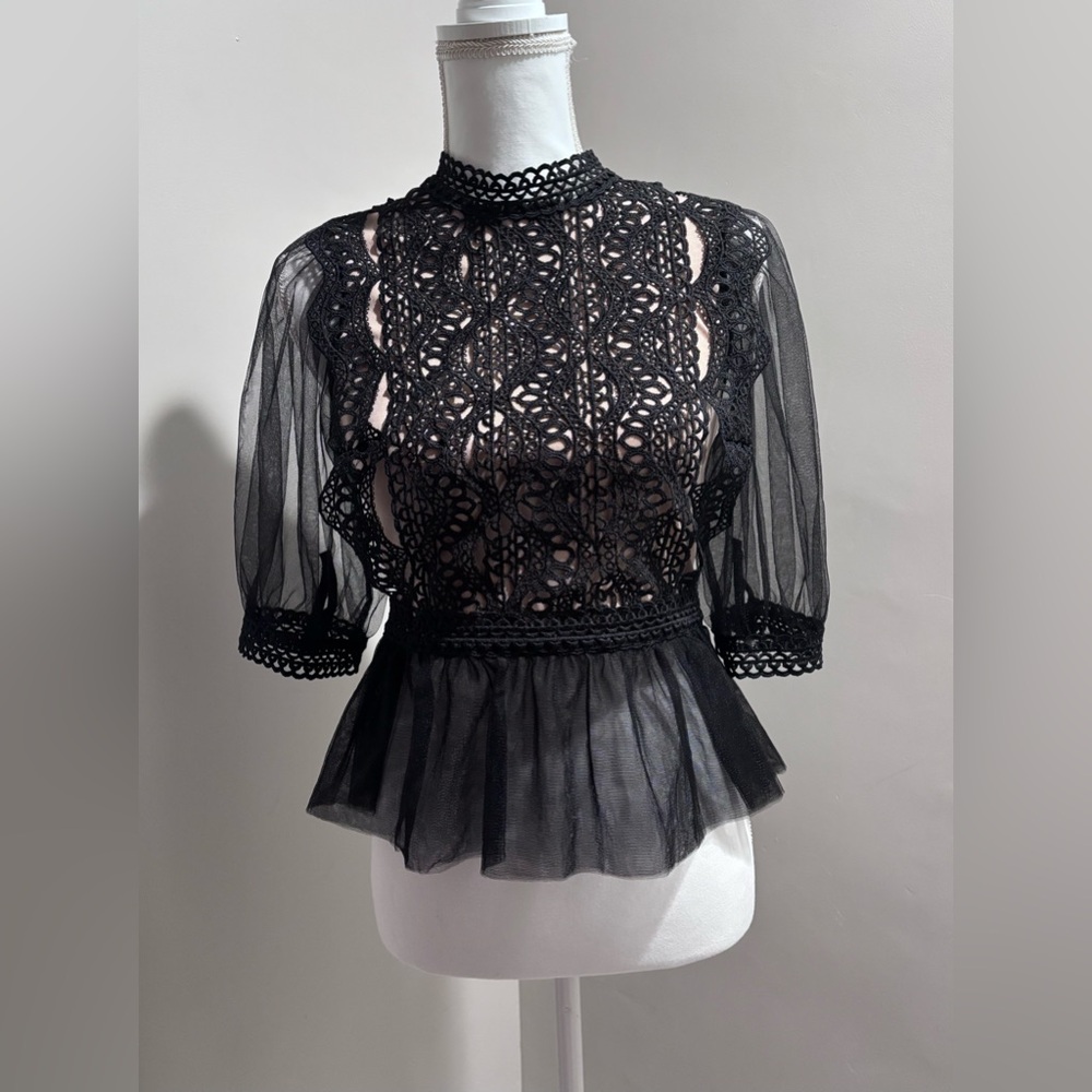 Blashe Black Lace Top